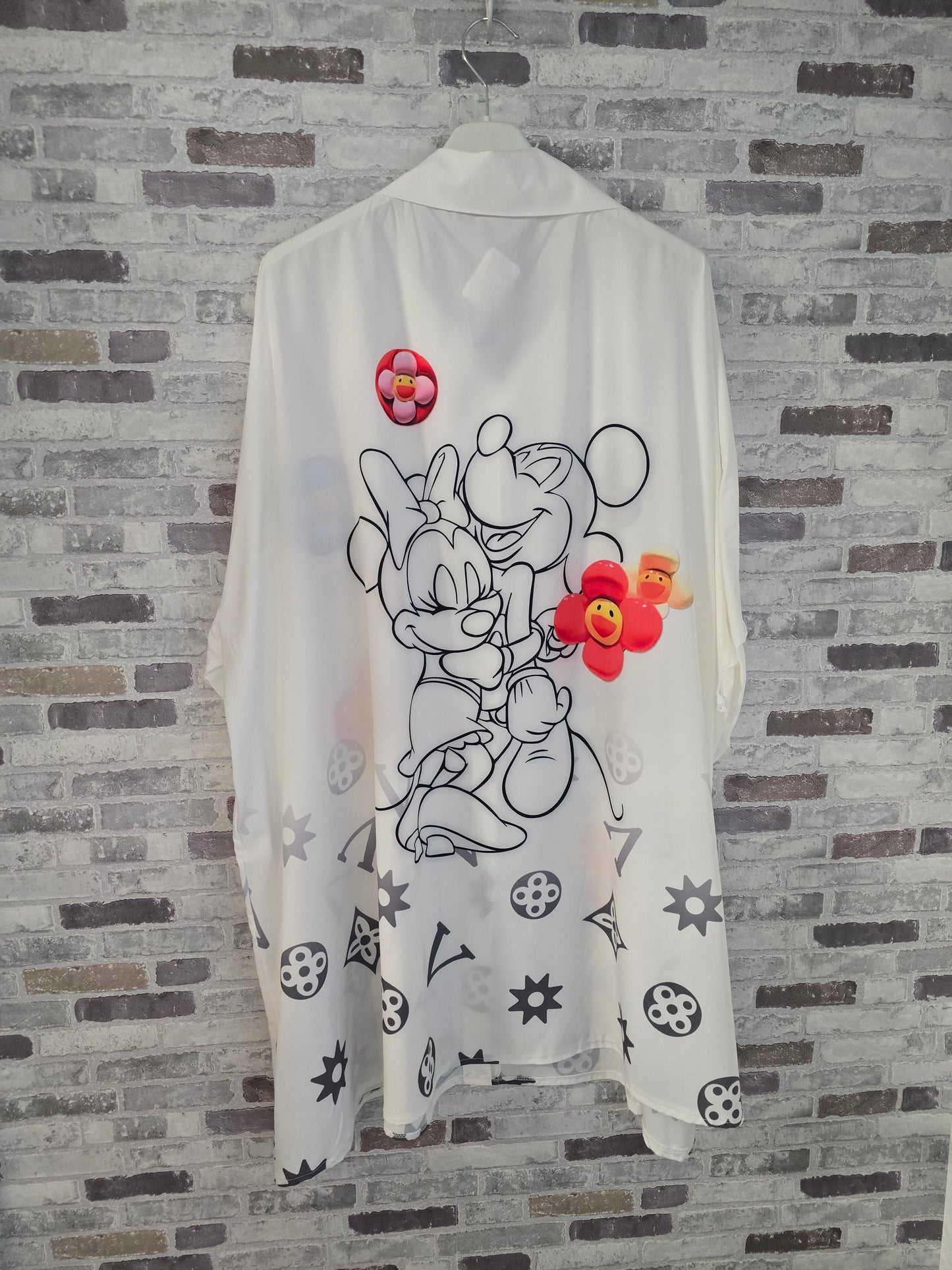 Motiv Bluse - Größe 54/56/58