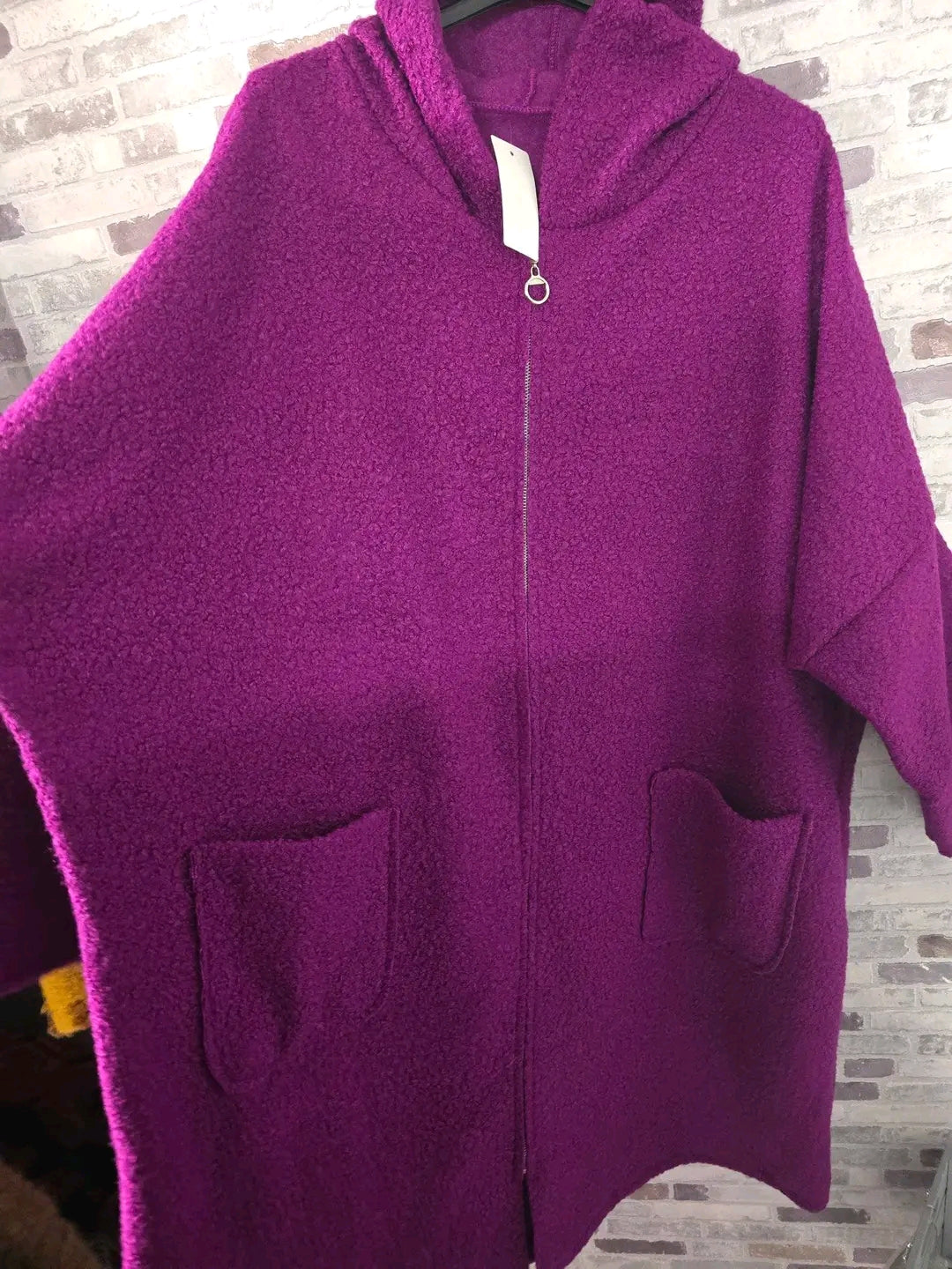 Boucle Mantel - Größe 54/56/58